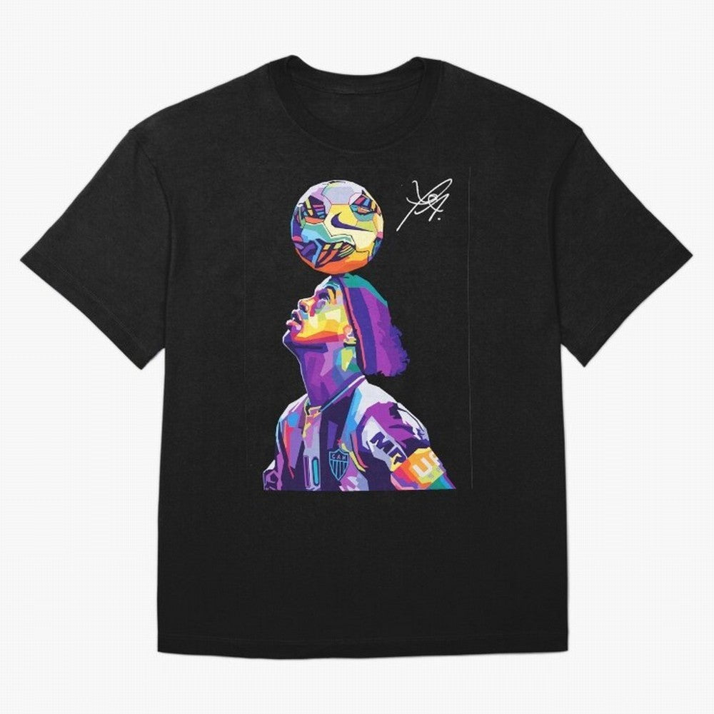 Ronaldinho Wpap Pop Art Oversized T-Shirt Make Every Match About FIFA World Cup 2026 Group Stage Spirit, Highlighting France and Portugal, Cristiano Ronaldo, Fan Favorite Moments, National Team Passion, Big Match Drama and Soccer History; Perfect