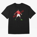 Cristano Ronaldo Celebration Block Art SIUUUU with text Oversized T-Shirt Celebrate Unforgettable Nights in FIFA World Cup 2026 USA Canada Mexico Spirit, Connected to Spain, Neymar, Worldwide Fan Energy, Dramatic Goals, Stadium Lights and