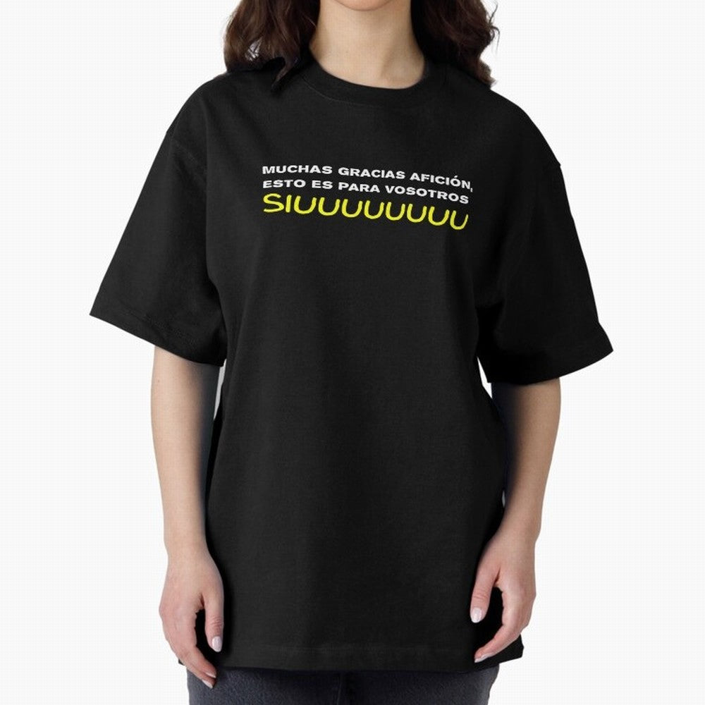 Muchas gracias afici¨®n, esto es para vosotros Siuuu Oversized T-Shirt Honor the Beautiful Game during FIFA World Cup 2026 Driven by CR7 and Messi, Netherlands Energy, Championship Spirit, Famous Goals, Roaring Crowds and International Football