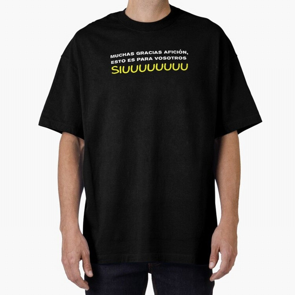 Muchas gracias afici¨®n, esto es para vosotros Siuuu Oversized T-Shirt Honor the Beautiful Game during FIFA World Cup 2026 Driven by CR7 and Messi, Netherlands Energy, Championship Spirit, Famous Goals, Roaring Crowds and International Football