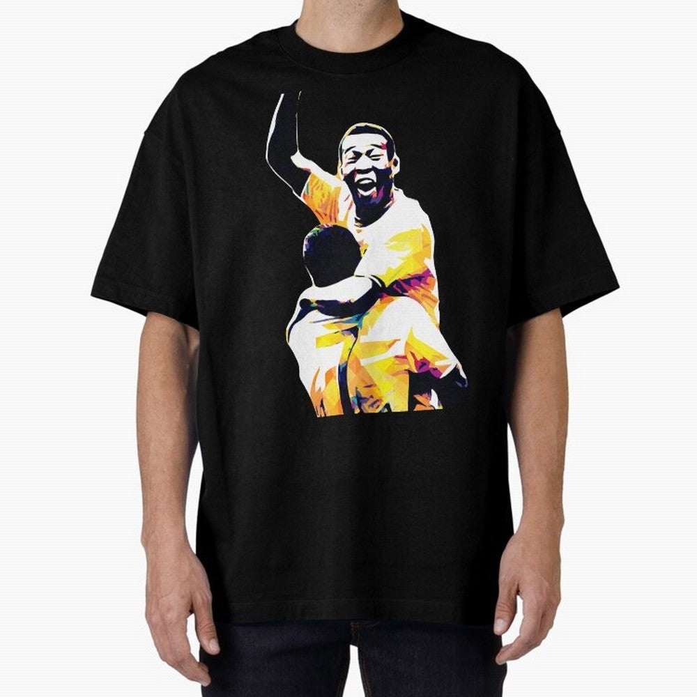 Pele Pop Art Oversized T-Shirt Show Love for Legendary Goals in the FIFA World Cup 2026 Group Stage Journey through Messi, CR7 and Mbappe Highlights, Argentina and Brazil Pride, Worldwide Fan Energy, Dramatic Goals, Stadium Lights and Championship