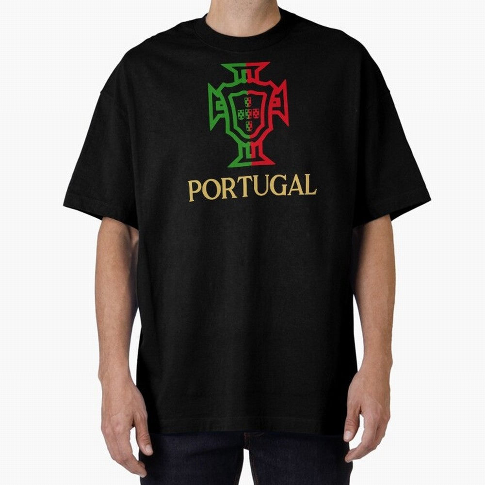 Portugal Tuga Gold Oversized T-Shirt Carry the Colors and Pride of the FIFA World Cup 2026 Journey through Neymar Highlights, Portugal, Spain and Germany Pride, Football Passion, Legendary Performances, Festival Vibes and Supporter Community;
