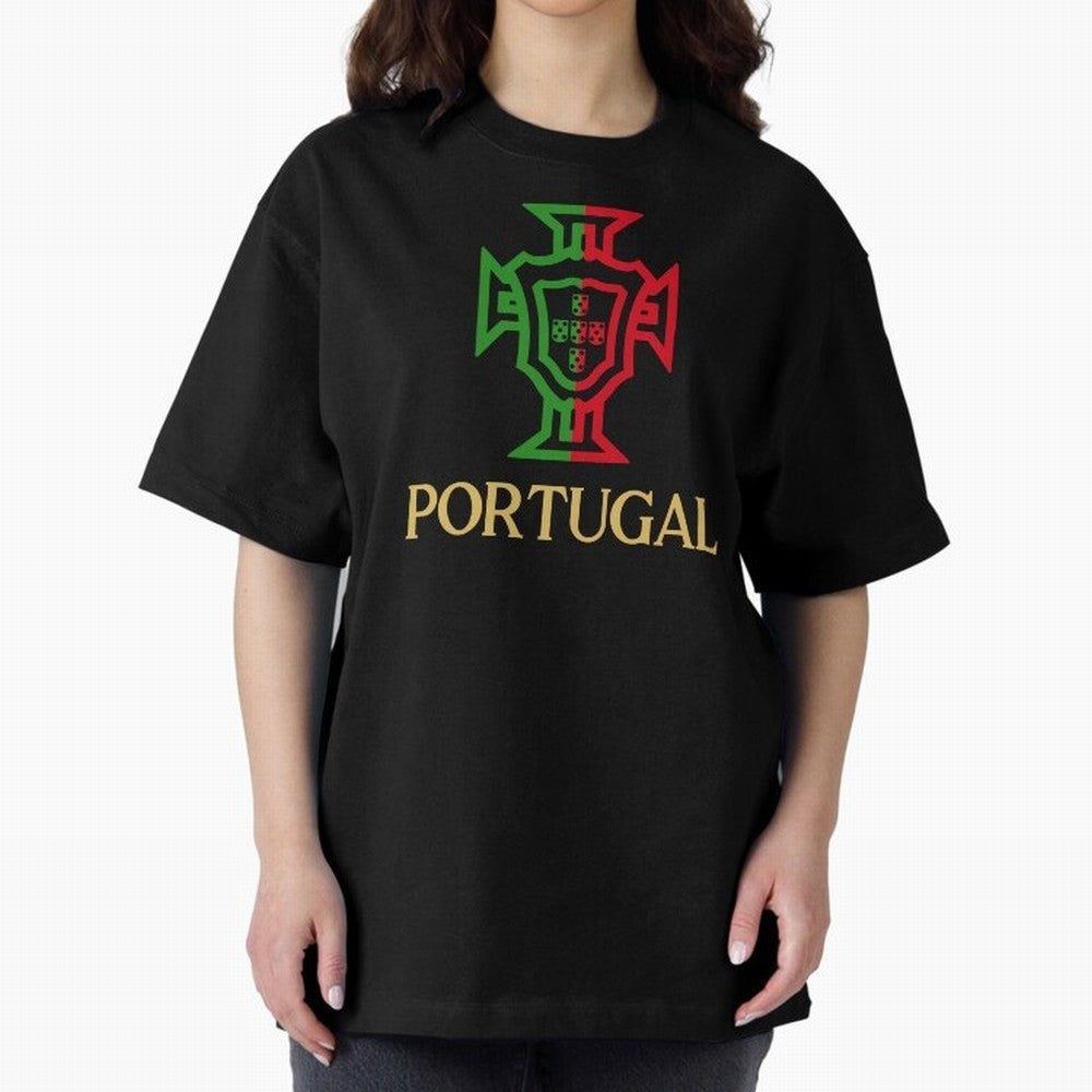 Portugal Tuga Gold Oversized T-Shirt Carry the Colors and Pride of the FIFA World Cup 2026 Journey through Neymar Highlights, Portugal, Spain and Germany Pride, Football Passion, Legendary Performances, Festival Vibes and Supporter Community;