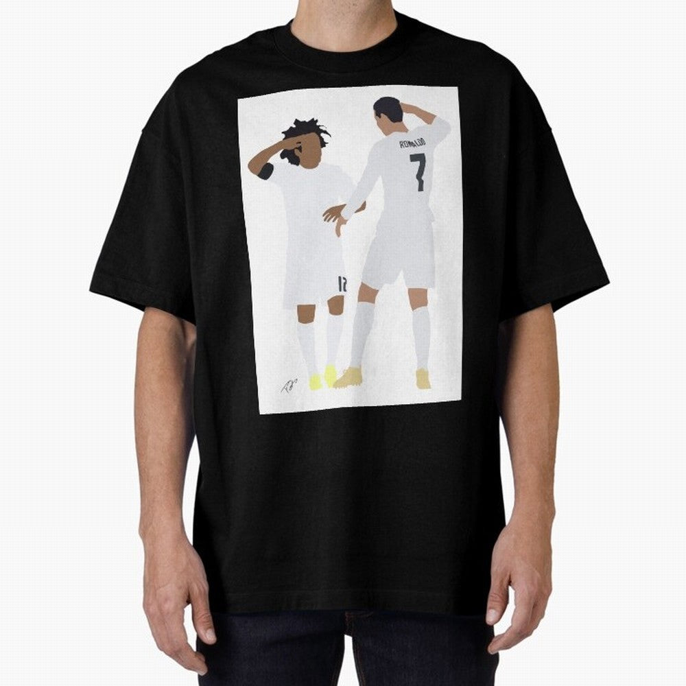 Ronaldo & Marcelo Oversized T-Shirt Celebrate the Magic of the FIFA World Cup 2026 USA Canada Mexico Journey through Mbappe and Neymar Highlights, France and Portugal Pride, Football Passion, Legendary Performances, Festival Vibes and Supporter