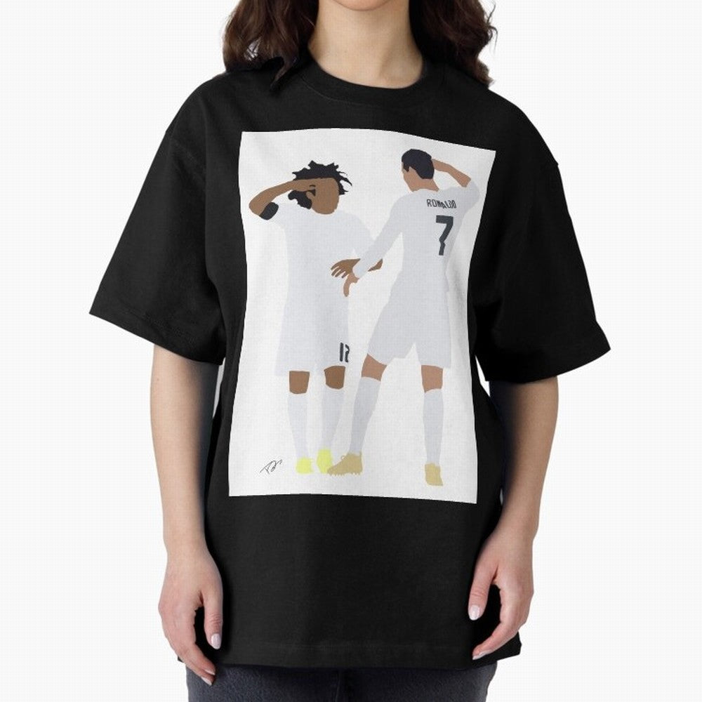 Ronaldo & Marcelo Oversized T-Shirt Celebrate the Magic of the FIFA World Cup 2026 USA Canada Mexico Journey through Mbappe and Neymar Highlights, France and Portugal Pride, Football Passion, Legendary Performances, Festival Vibes and Supporter