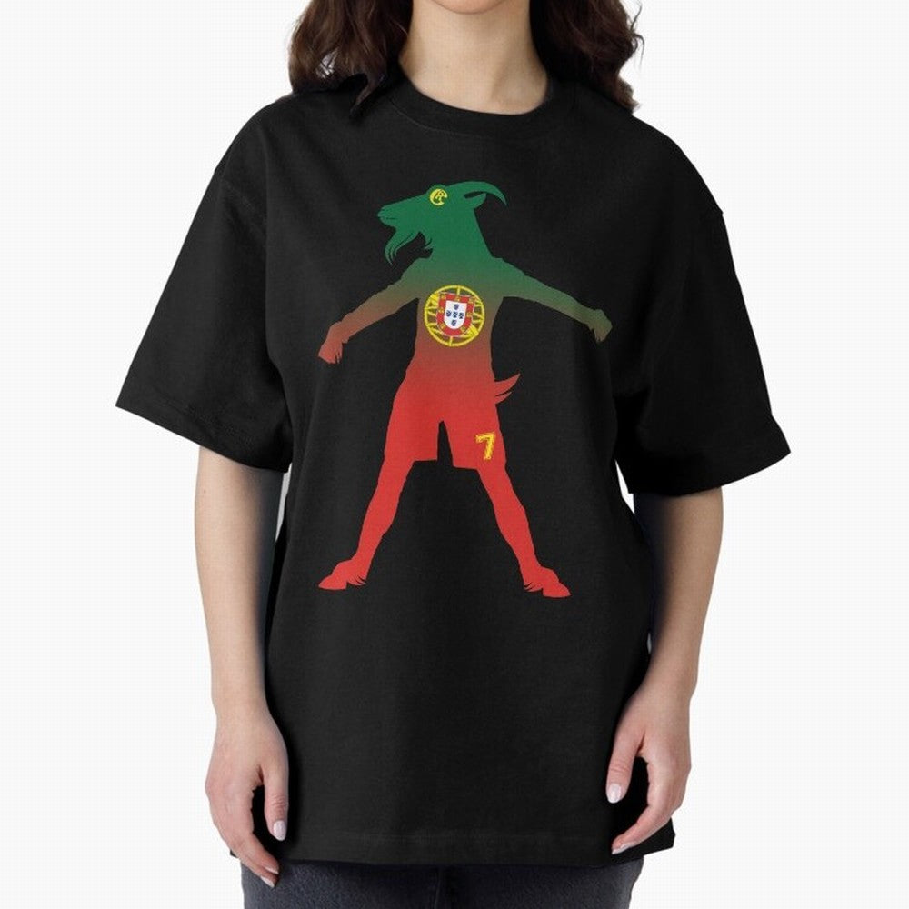 Cristiano Ronaldo GOAT Oversized T-Shirt Fuel the Hype around the FIFA World Cup 2026 Journey through Haaland Highlights, England Pride, Sports Nostalgia, International Competition, Famous Players and Unforgettable Victories; Built for Supporters
