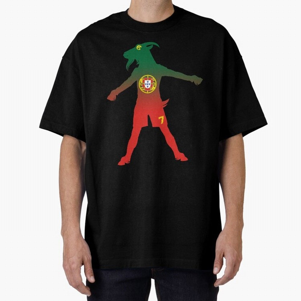 Cristiano Ronaldo GOAT Oversized T-Shirt Fuel the Hype around the FIFA World Cup 2026 Journey through Haaland Highlights, England Pride, Sports Nostalgia, International Competition, Famous Players and Unforgettable Victories; Built for Supporters