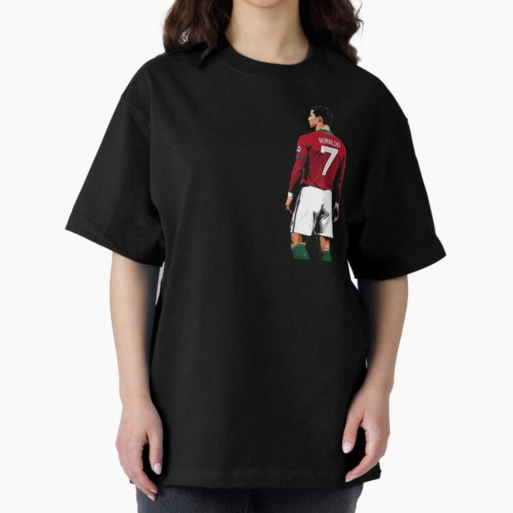 Cristiano Ronaldo inspired design Oversized T-Shirt Bring Retro Soccer Energy to FIFA World Cup 2026 Group Stage for Fans of Haaland and Mbappe and Argentina, Bringing Worldwide Fan Energy, Dramatic Goals, Stadium Lights and Championship