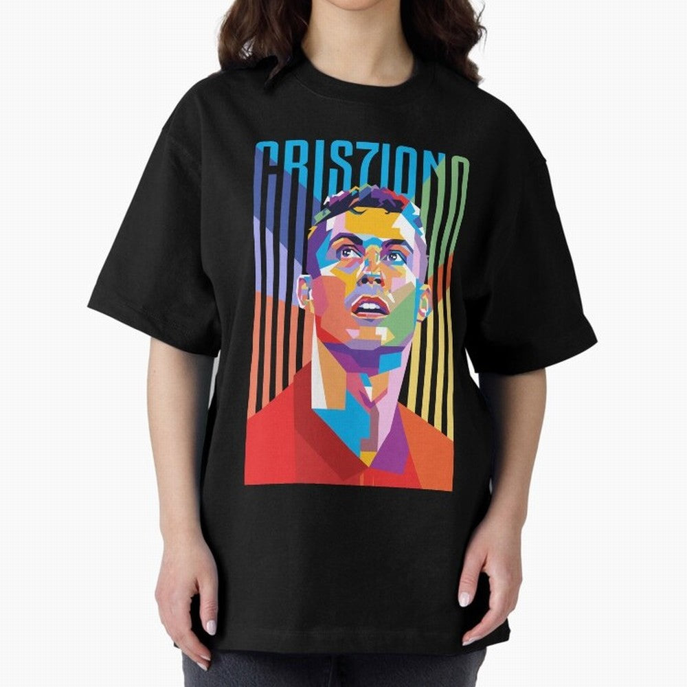 CR7 Pop Art Oversized T-Shirt Celebrate Global Passion for Match Day Hype around FIFA World Cup 2026 Group Stage, Neymar, England and Germany, Football Passion, Legendary Performances, Festival Vibes and Supporter Community; Made for Collectors Who