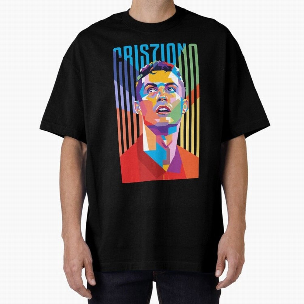 CR7 Pop Art Oversized T-Shirt Celebrate Global Passion for Match Day Hype around FIFA World Cup 2026 Group Stage, Neymar, England and Germany, Football Passion, Legendary Performances, Festival Vibes and Supporter Community; Made for Collectors Who