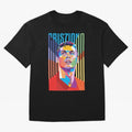 CR7 Pop Art Oversized T-Shirt Celebrate Global Passion for Match Day Hype around FIFA World Cup 2026 Group Stage, Neymar, England and Germany, Football Passion, Legendary Performances, Festival Vibes and Supporter Community; Made for Collectors Who