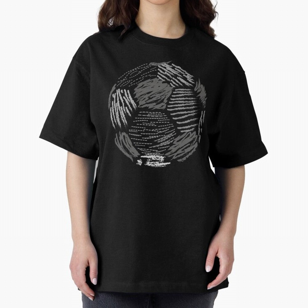 Soccer ball Oversized T-Shirt Bring Global Tournament Vibes to FIFA World Cup 2026 Filled with Cristiano Ronaldo, Brazil, Portugal and Argentina Energy, Fan Favorite Moments, National Team Passion, Big Match Drama and Soccer History; Ideal for Fans