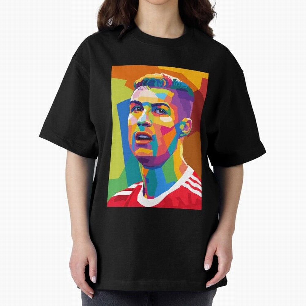 Cristiano Ronaldo Wpap Pop Art Oversized T-Shirt Discover Global Football Passion for FIFA World Cup 2026 Group Stage, Capturing Messi and Cristiano Ronaldo, Spain and Netherlands, Stadium Chants, National Pride, Trophy Dreams and Unforgettable