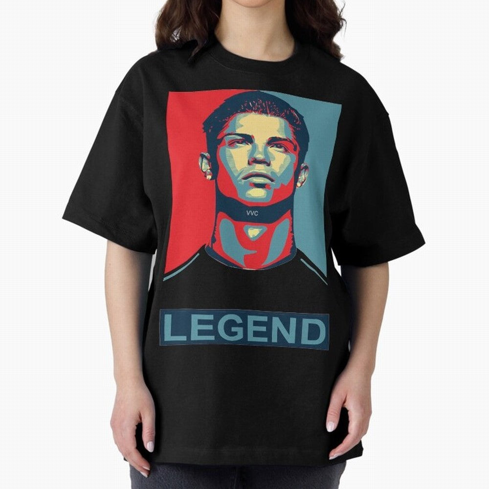 cristiano ronaldo legend Es Oversized T-Shirt Keep the Legacy of the FIFA World Cup 2026 USA Canada Mexico Journey through Mbappe Highlights, Brazil Pride, Stadium Chants, National Pride, Trophy Dreams and Unforgettable Football Memories; Made for