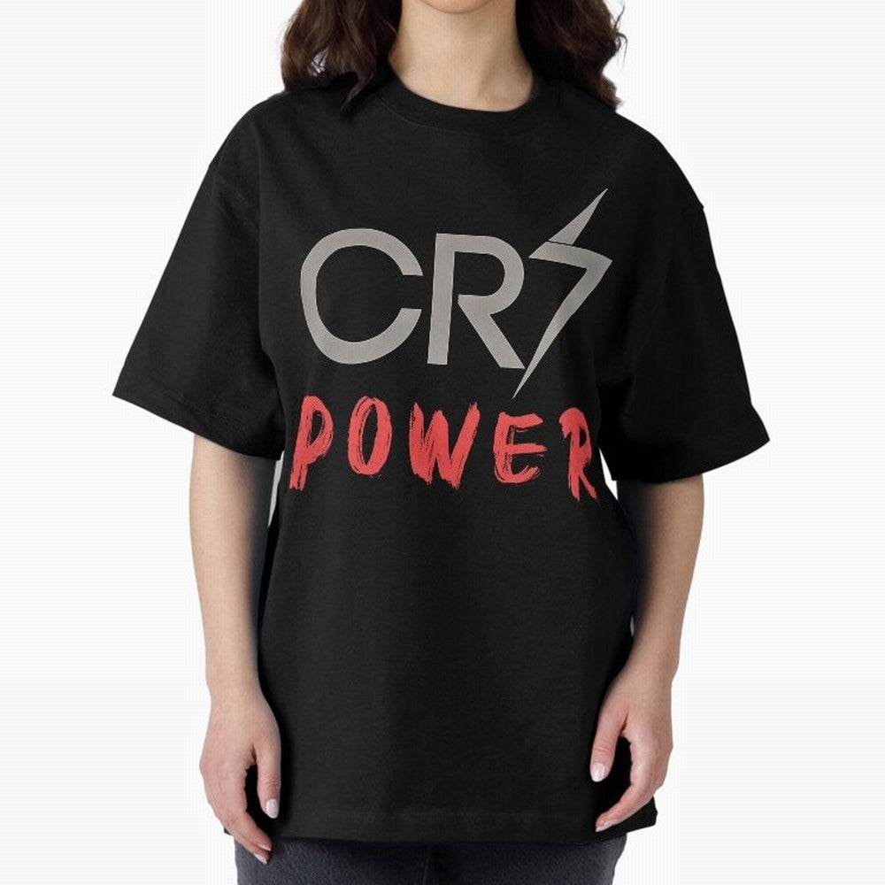 CR7 Power 2 Oversized T-Shirt Get Ready for Global Football Passion for FIFA World Cup 2026 USA Canada Mexico, Driven by Cristiano Ronaldo, Spain, Football Festival Excitement, Trophy Ambitions, Country Rivalries and Star Player Buzz; Perfect for