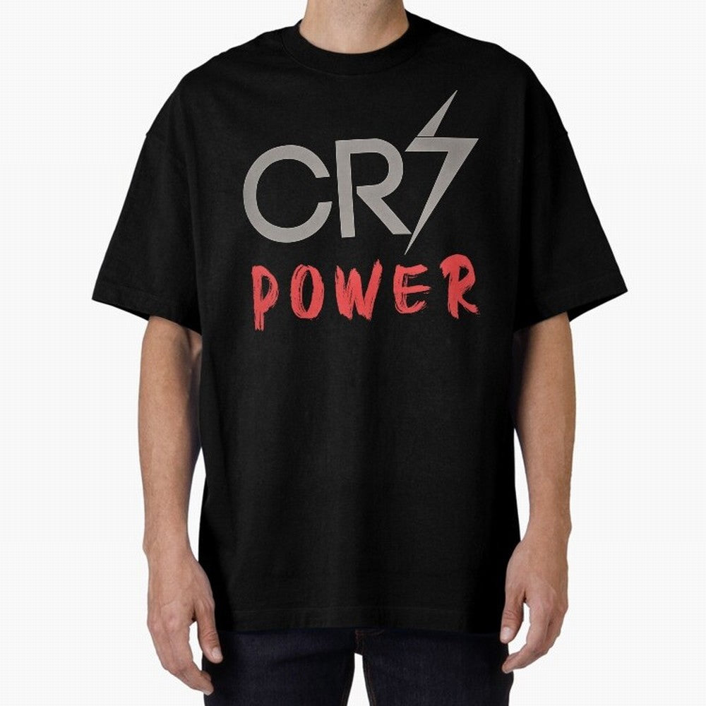 CR7 Power 2 Oversized T-Shirt Get Ready for Global Football Passion for FIFA World Cup 2026 USA Canada Mexico, Driven by Cristiano Ronaldo, Spain, Football Festival Excitement, Trophy Ambitions, Country Rivalries and Star Player Buzz; Perfect for