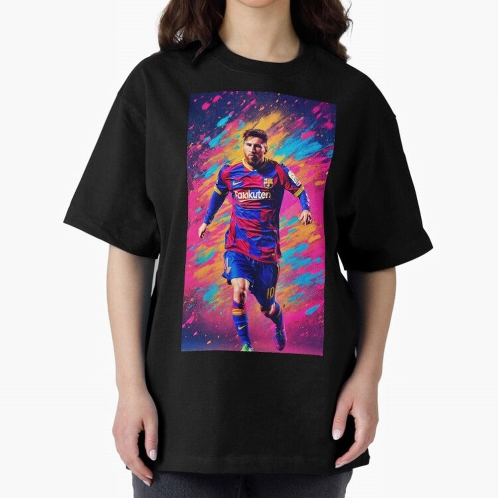 Lionel Messi Oversized T-Shirt Show Love for Legendary Goals in FIFA World Cup 2026 USA Canada Mexico Spirit, with Argentina, Messi, Stadium Chants, National Pride, Trophy Dreams and Unforgettable Football Memories; Perfect for People Who Love