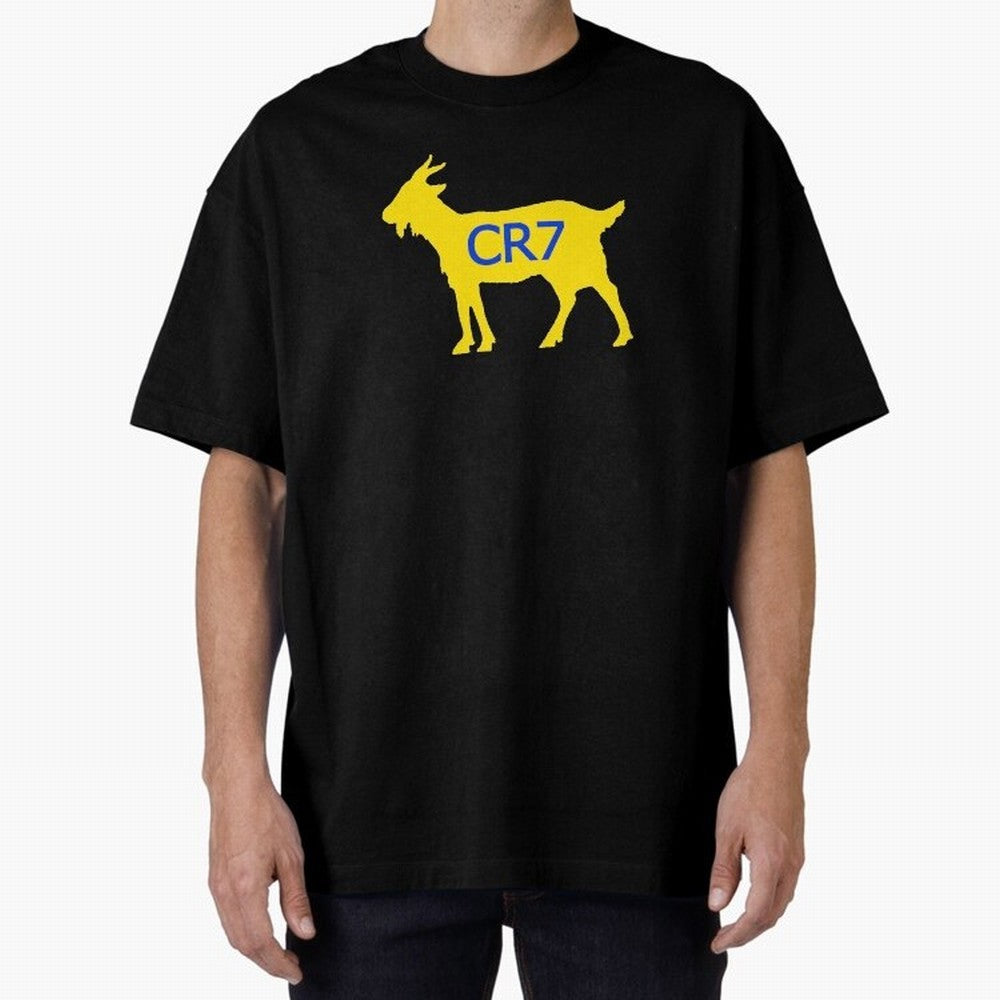 CR7 GOAT Yellow Al Nassr Oversized T-Shirt Enjoy the FIFA World Cup 2026 Group Stage Journey through Messi and Cristiano Ronaldo Highlights, Spain Pride, Fan Favorite Moments, National Team Passion, Big Match Drama and Soccer History; Created for