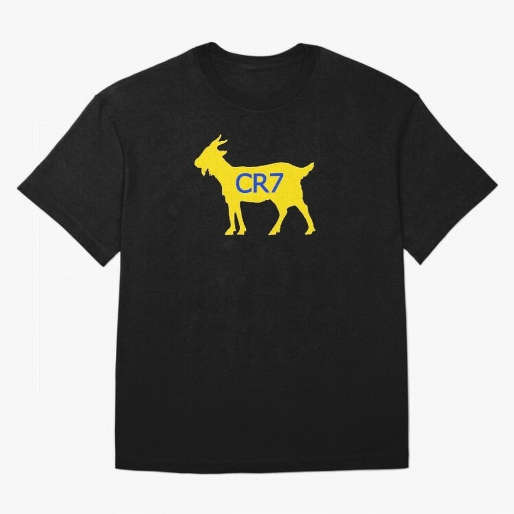 CR7 GOAT Yellow Al Nassr Oversized T-Shirt Enjoy the FIFA World Cup 2026 Group Stage Journey through Messi and Cristiano Ronaldo Highlights, Spain Pride, Fan Favorite Moments, National Team Passion, Big Match Drama and Soccer History; Created for