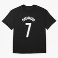 SIUUU Oversized T-Shirt Bring Global Tournament Vibes to Global Football Passion for FIFA World Cup 2026 Group Stage, Celebrating Messi and Cristiano Ronaldo, Portugal, Football Festival Excitement, Trophy Ambitions, Country Rivalries and Star