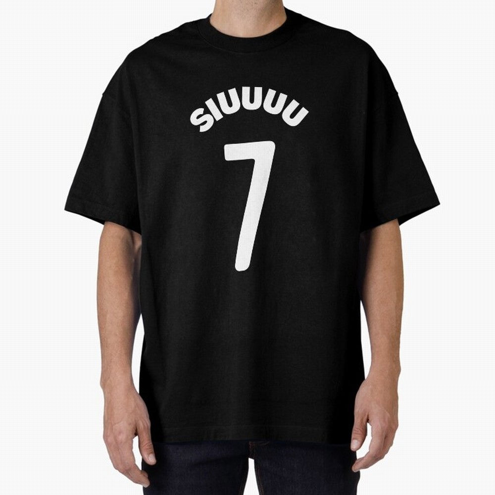 SIUUU Oversized T-Shirt Bring Global Tournament Vibes to Global Football Passion for FIFA World Cup 2026 Group Stage, Celebrating Messi and Cristiano Ronaldo, Portugal, Football Festival Excitement, Trophy Ambitions, Country Rivalries and Star