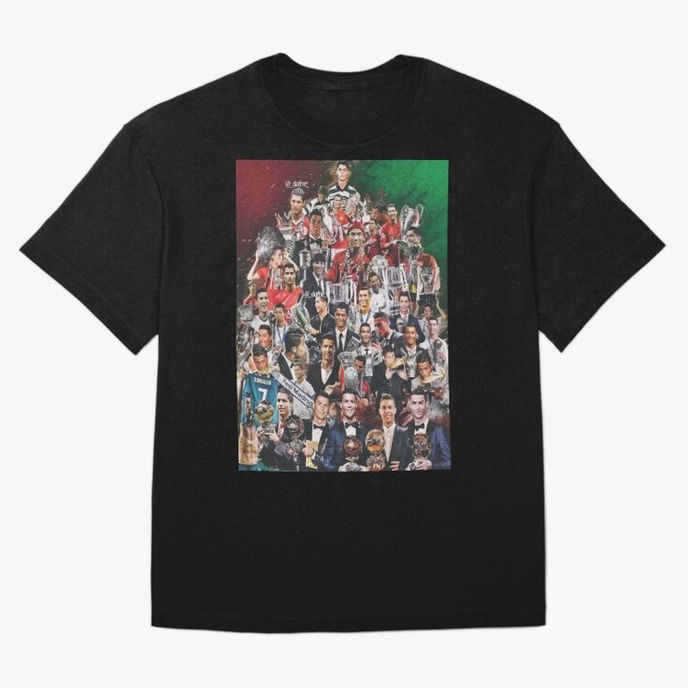 Cristiano Ronaldo (5th Ballon D'Or) Oversized T-Shirt Upgrade Match Day Hype around FIFA World Cup 2026 Group Stage, CR7, Portugal, Classic Soccer Heritage, Championship Pressure, Fan Loyalty and International Pride; Perfect for Supporters Who Want