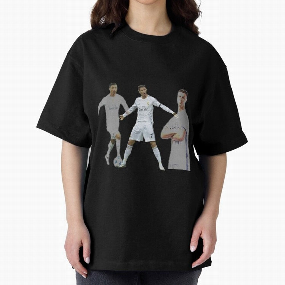 RONALDO Oversized T-Shirt Celebrate Rivalries and Pride in FIFA World Cup 2026 for Fans of Cristiano Ronaldo and England, France and Netherlands, Bringing Championship Spirit, Famous Goals, Roaring Crowds and International Football Unity; Perfect