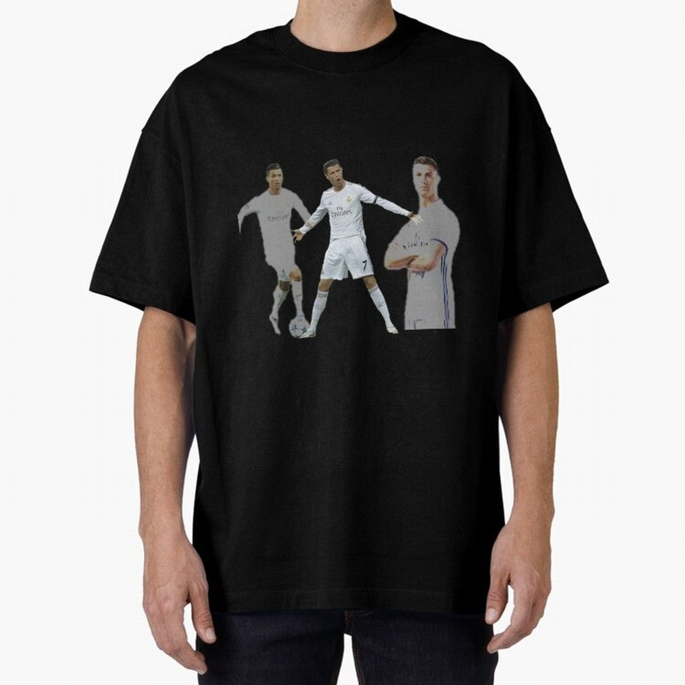 RONALDO Oversized T-Shirt Celebrate Rivalries and Pride in FIFA World Cup 2026 for Fans of Cristiano Ronaldo and England, France and Netherlands, Bringing Championship Spirit, Famous Goals, Roaring Crowds and International Football Unity; Perfect