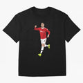 Cristiano Ronaldo Right Here Goal Celebration Oversized T-Shirt Fuel Match Day Hype around FIFA World Cup 2026 Group Stage, Mbappe, France and Portugal, Game Day Rituals, Football Legends, Country Pride and the Road to the Final; Perfect for