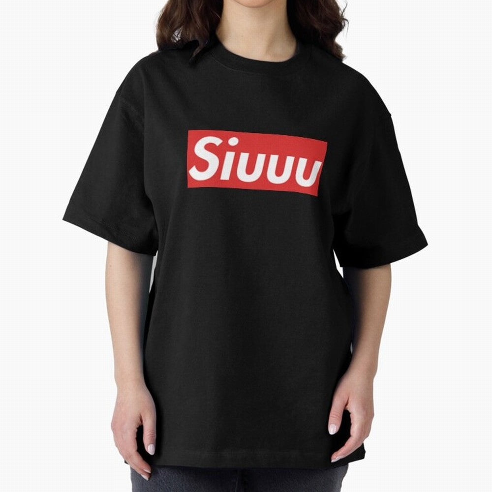 Siuu Oversized T-Shirt Keep Football History Alive during Global Football Passion for FIFA World Cup 2026, Highlighting Messi, Brazil, Supporter Pride, Iconic Celebrations, Legendary Names and Global Match Day Energy; Ideal for Fans Who Follow