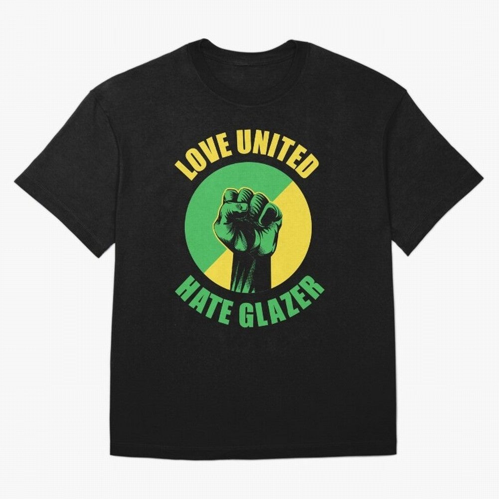 Love United Hate Glazer Oversized T-Shirt Represent the Passion of the FIFA World Cup 2026 Group Stage Journey through CR7 and Messi Highlights, Brazil Pride, Worldwide Fan Energy, Dramatic Goals, Stadium Lights and Championship Celebrations; Great