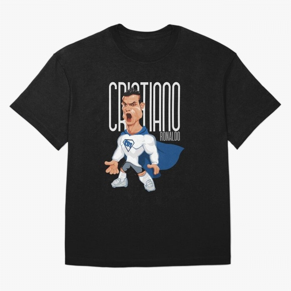 Commic Caricature of Cristiano Ronaldino 'CR7' Oversized T-Shirt Share FIFA World Cup 2026 Group Stage Driven by Mbappe, Netherlands Energy, Soccer Culture, Superstar Moments, National Team Dreams and Competitive Fire; Made for Die Hard Supporters,