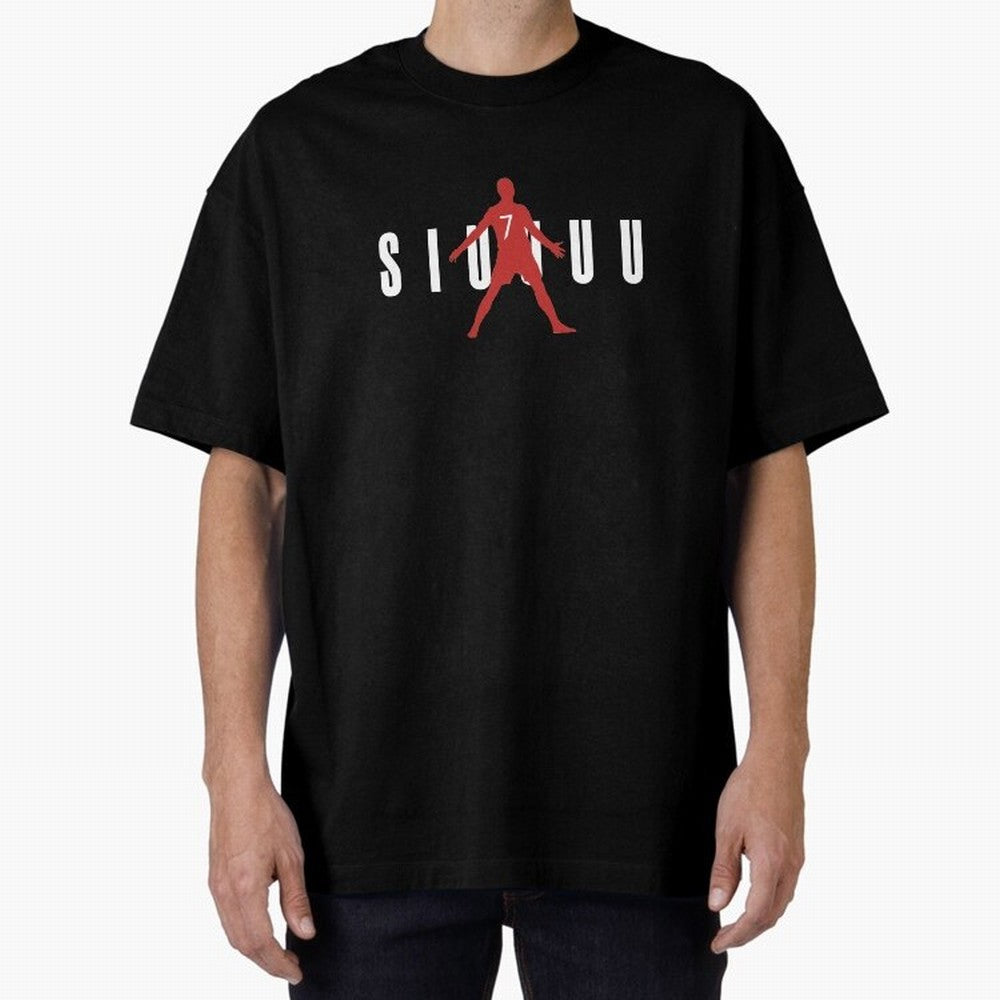 Cristiano Ronaldo Manchester United Siuuuu Oversized T-Shirt Join the Global Buzz around Match Day Hype around FIFA World Cup 2026, Messi, Neymar and Mbappe, Portugal, Supporter Pride, Iconic Celebrations, Legendary Names and Global Match Day