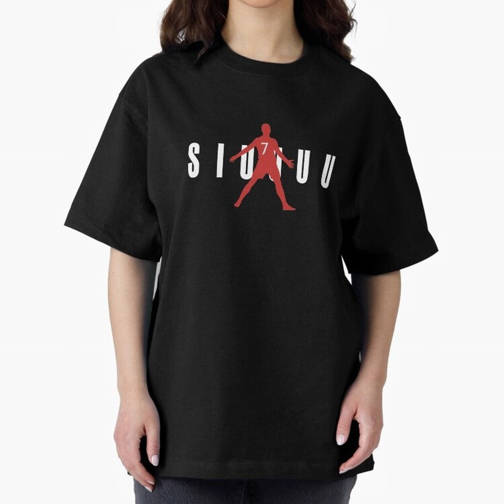 Cristiano Ronaldo Manchester United Siuuuu Oversized T-Shirt Join the Global Buzz around Match Day Hype around FIFA World Cup 2026, Messi, Neymar and Mbappe, Portugal, Supporter Pride, Iconic Celebrations, Legendary Names and Global Match Day