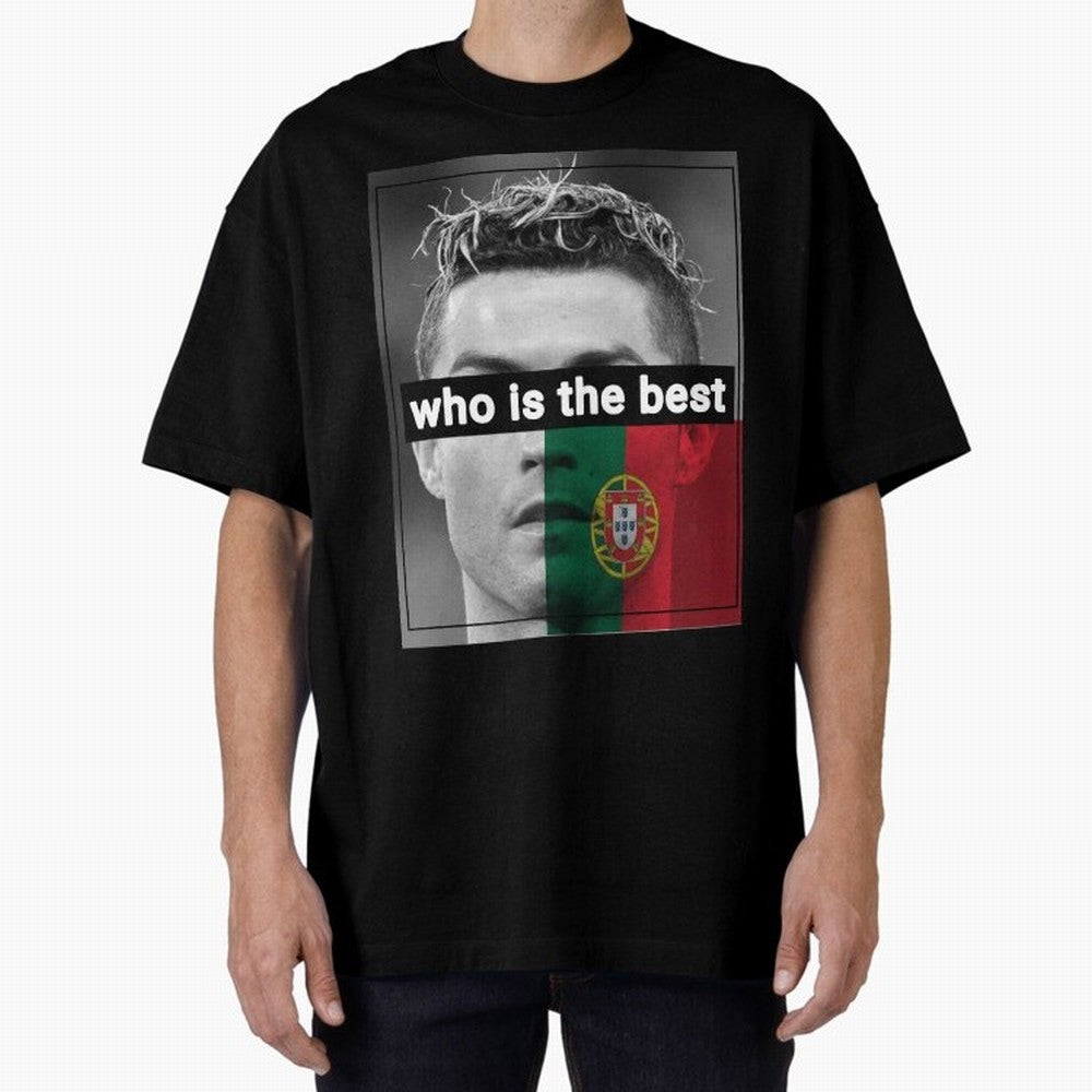 ronaldo Oversized T-Shirt Represent FIFA World Cup 2026 Group Stage for Fans of Mbappe and Neymar and Spain and Netherlands, Bringing Global Supporter Spirit, Legendary Goals, National Colors and Tournament Celebration; Ideal for Football Dads,