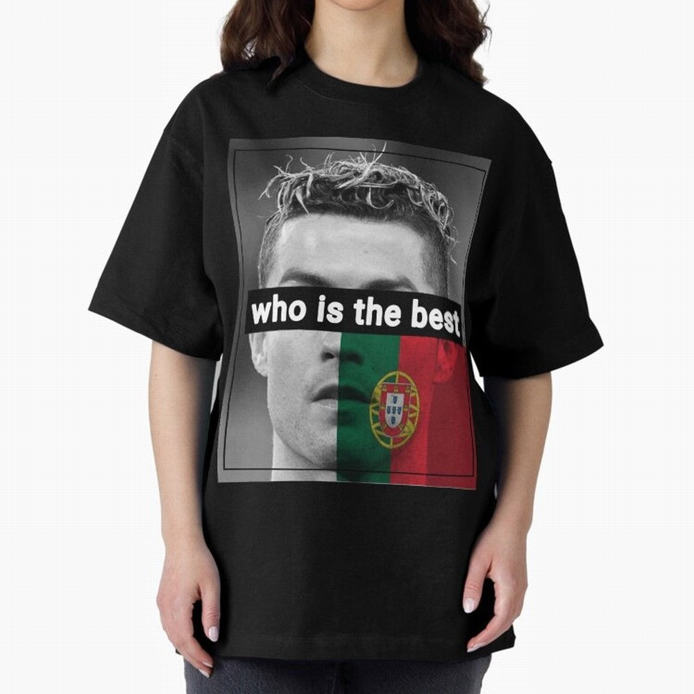 ronaldo Oversized T-Shirt Represent FIFA World Cup 2026 Group Stage for Fans of Mbappe and Neymar and Spain and Netherlands, Bringing Global Supporter Spirit, Legendary Goals, National Colors and Tournament Celebration; Ideal for Football Dads,