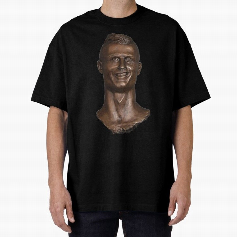 Cristiano Ronaldo Bust Scary Oversized T-Shirt Relive Match Day Hype around FIFA World Cup 2026 Group Stage, CR7 and Messi, Portugal, Goal Celebration Energy, Supporter Heritage, Football Icons and Worldwide Tournament Joy; Perfect for Supporters