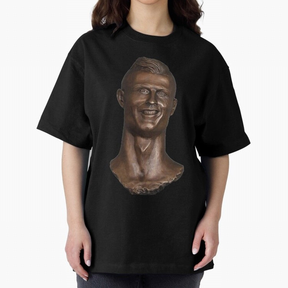 Cristiano Ronaldo Bust Scary Oversized T-Shirt Relive Match Day Hype around FIFA World Cup 2026 Group Stage, CR7 and Messi, Portugal, Goal Celebration Energy, Supporter Heritage, Football Icons and Worldwide Tournament Joy; Perfect for Supporters