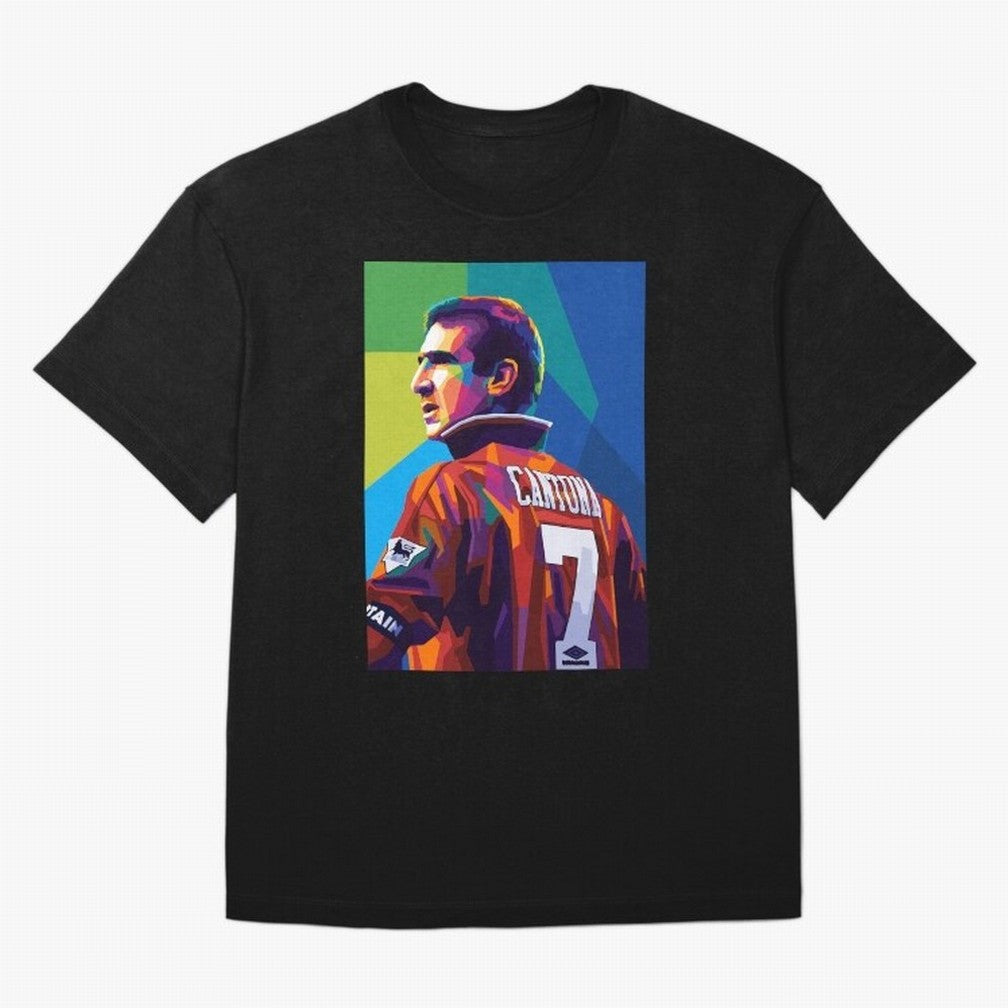 Cantona Man United 7 Pop Art Oversized T-Shirt Bring Supporter Culture to FIFA World Cup 2026 USA Canada Mexico for Fans of Neymar and Spain, Bringing Football History, Final Match Energy, Crowd Noise and Once in a Lifetime Moments; Perfect for
