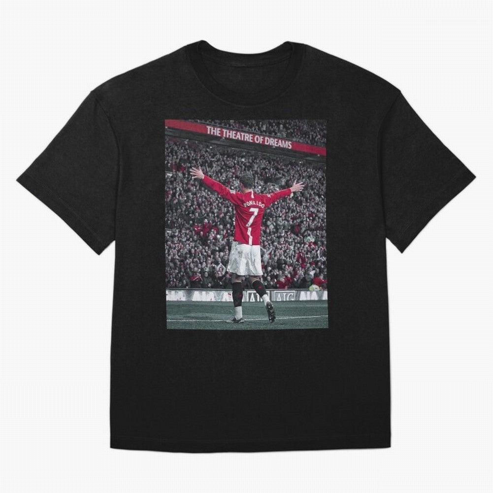 Cristiano Ronaldo Manchester United Oversized T-Shirt Relive Legendary Nights from the FIFA World Cup 2026 USA Canada Mexico Journey through Messi Highlights, Argentina, France and Brazil Pride, Vintage Soccer Flavor, Modern Football Stars,