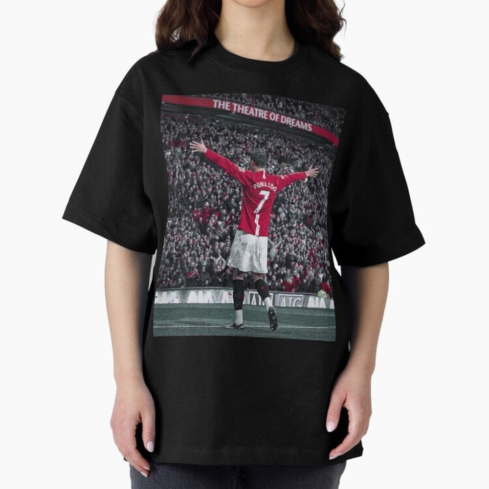 Cristiano Ronaldo Manchester United Oversized T-Shirt Relive Legendary Nights from the FIFA World Cup 2026 USA Canada Mexico Journey through Messi Highlights, Argentina, France and Brazil Pride, Vintage Soccer Flavor, Modern Football Stars,