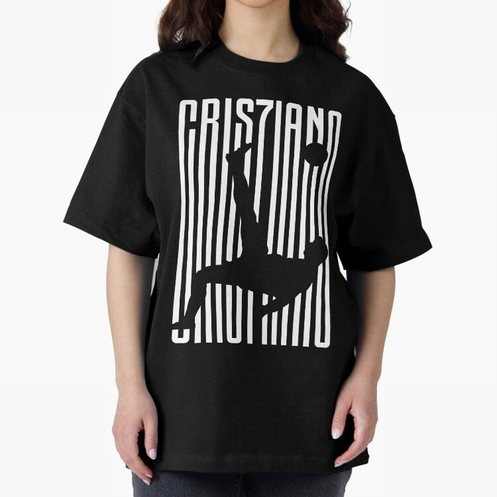 CR7 Juve White Oversized T-Shirt Stand with FIFA World Cup 2026 Filled with CR7, Spain and Netherlands Energy, Goal Celebration Energy, Supporter Heritage, Football Icons and Worldwide Tournament Joy; Ideal for Passionate Fans Who Love Underdog