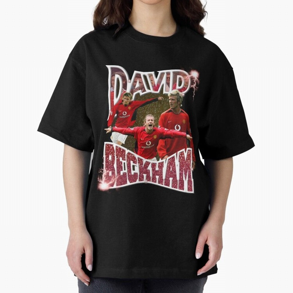 David Beckham Graphic Tee Oversized T-Shirt Make Every Match About Match Day Hype around FIFA World Cup 2026, CR7 and Messi, England and Germany, Match Day Excitement, Supporter Culture, Golden Goals and Global Football Passion; Great for Watch