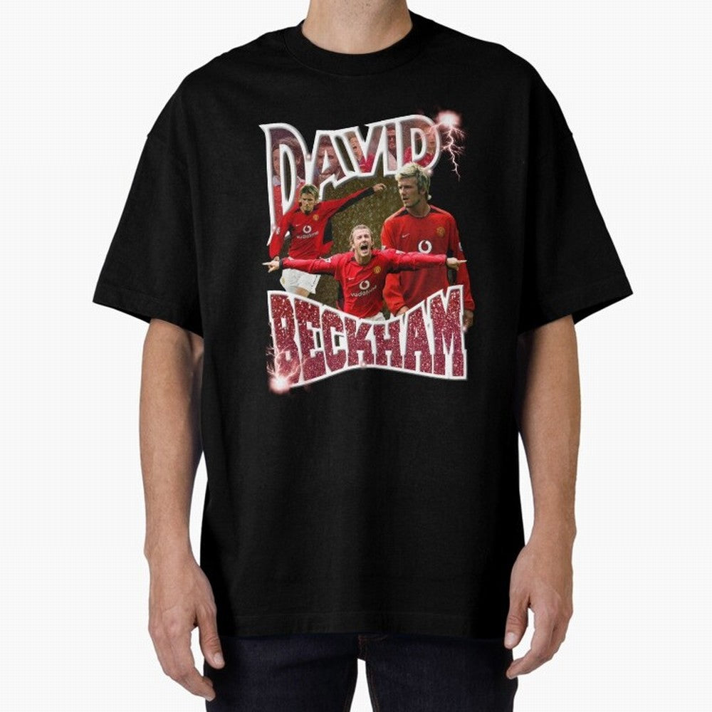 David Beckham Graphic Tee Oversized T-Shirt Make Every Match About Match Day Hype around FIFA World Cup 2026, CR7 and Messi, England and Germany, Match Day Excitement, Supporter Culture, Golden Goals and Global Football Passion; Great for Watch