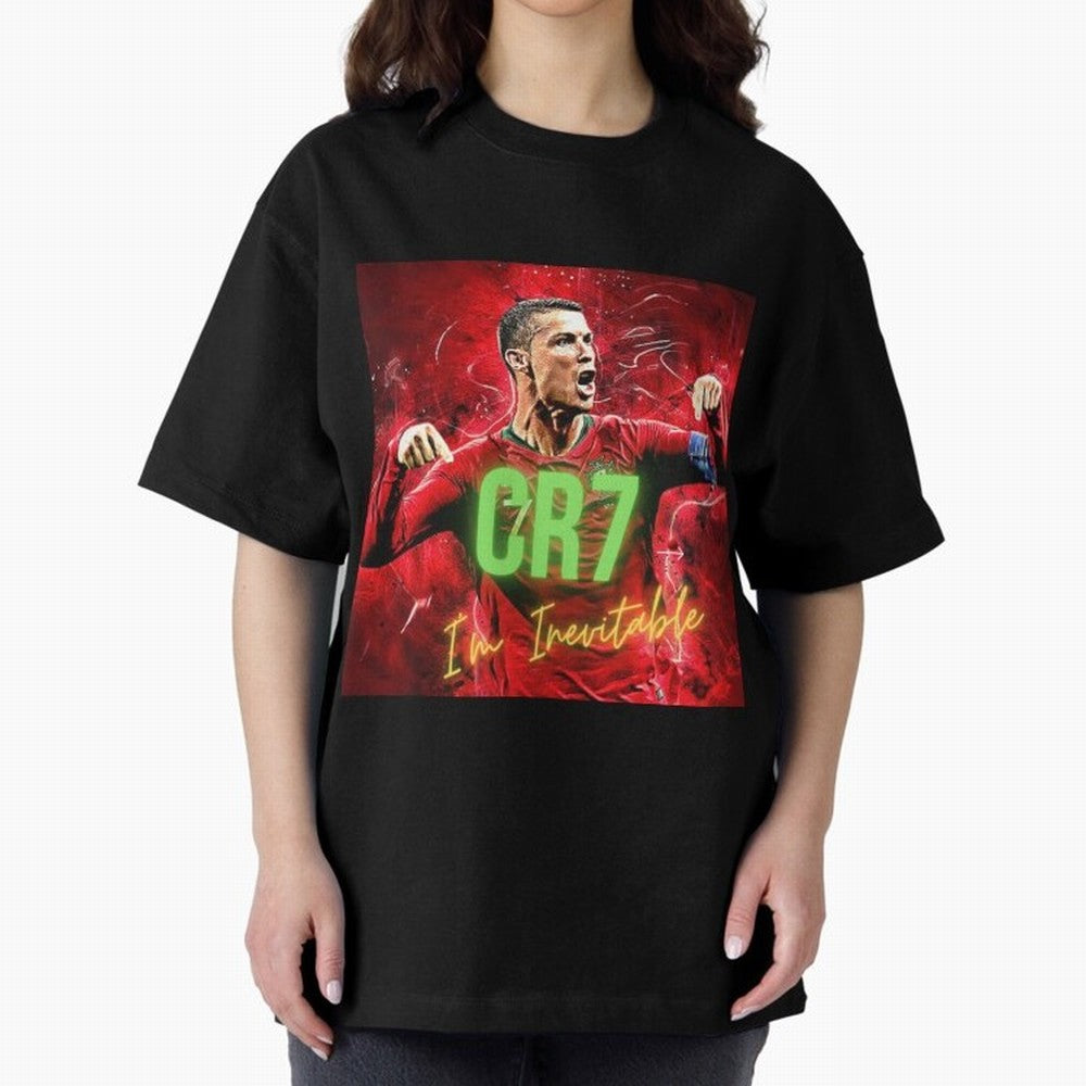 CR7 Oversized T-Shirt Wear the Spirit of Match Day Hype around FIFA World Cup 2026, Cristiano Ronaldo, Haaland and CR7, England, Fan Favorite Moments, National Team Passion, Big Match Drama and Soccer History; Ideal for Fans Who Follow Messi,