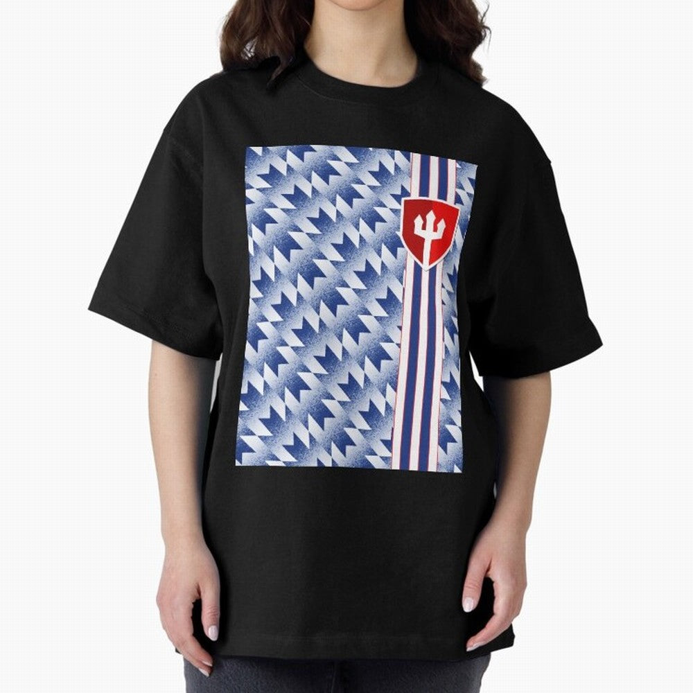 Manchester United 94 Away Jersey Pattern Oversized T-Shirt Turn Football Passion into Global Football Passion for FIFA World Cup 2026 USA Canada Mexico, Built around Messi, Neymar and Mbappe, Portugal, Spain and Germany, Championship Spirit, Famous