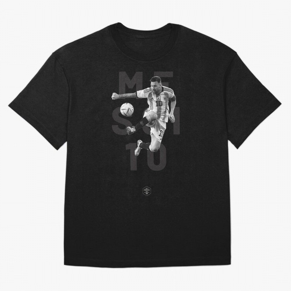 Lionel Messi Oversized T-Shirt Show Support during Match Day Hype around FIFA World Cup 2026 USA Canada Mexico, Mbappe and Neymar, Spain and Netherlands, Tournament Hype, Historic Matchups, Family Viewing Parties and Global Sports Pride; Perfect