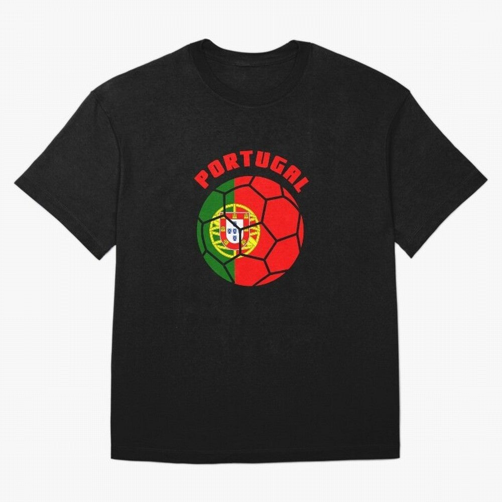 Portugal Football Soccer Ball Oversized T-Shirt Wear the Spirit of Match Day Hype around FIFA World Cup 2026 USA Canada Mexico, Messi, Neymar and Mbappe, France and Portugal, Goal Celebration Energy, Supporter Heritage, Football Icons and Worldwide
