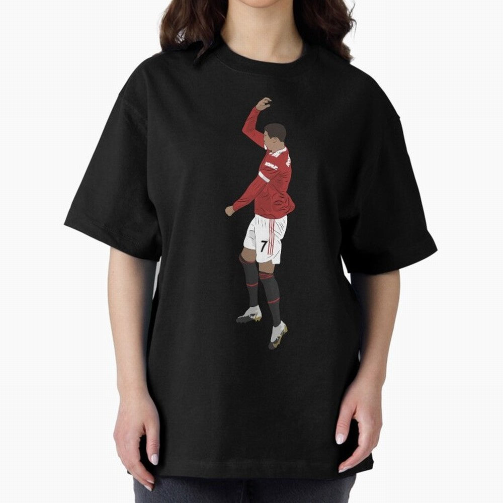 Cristiano Ronaldo Pirouette Siuuuu Goal Celebration Oversized T-Shirt Feel the Heartbeat of Global Football Passion for FIFA World Cup 2026 USA Canada Mexico, Driven by Neymar, Haaland and Cristiano Ronaldo, Argentina and Brazil, Match Day