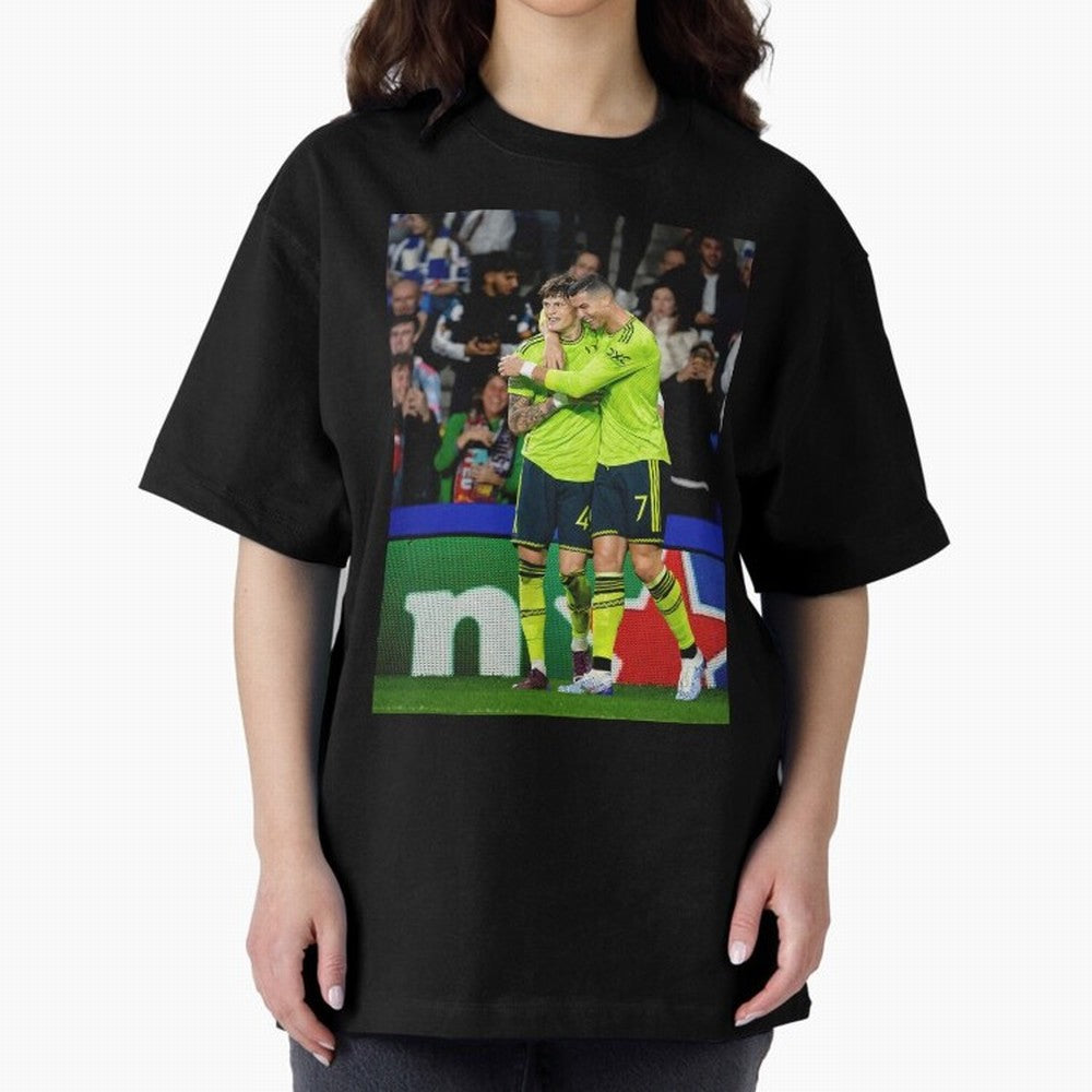 Cristiano Ronaldo And Garnacho ,Ronaldo Gifts,Ronaldo Cover,Ronaldo Prints Oversized T-Shirt Bring Global Tournament Vibes to Match Day Hype around FIFA World Cup 2026 USA Canada Mexico, Messi, CR7 and Mbappe, Argentina, Football Festival
